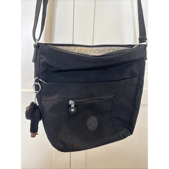 Kipling Black Nylon Bailey Rare Crossbody Bag - Picture 2 of 16